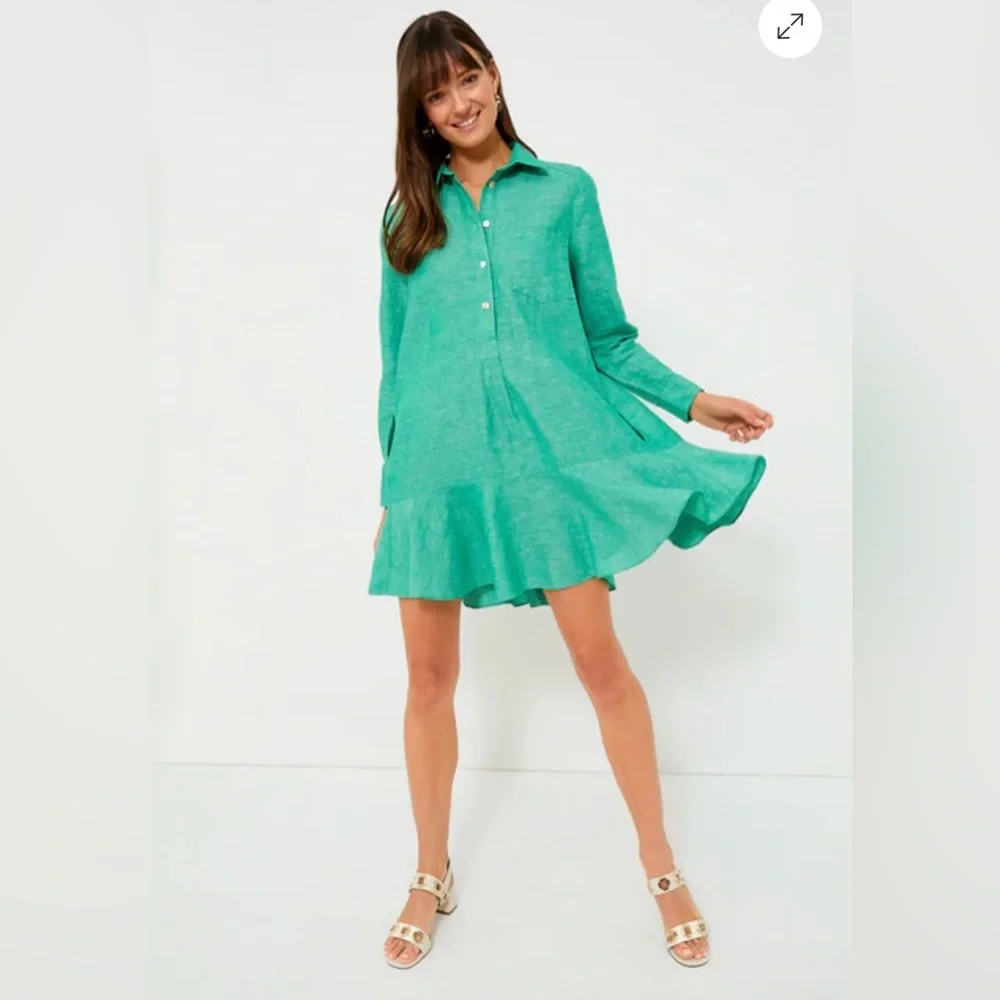 Tuckernuck Sea Green Callahan Shirt Dress - Picture 2 of 14